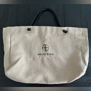 NWT Large Anine Bing Saffron Canvas Tote! Never used! BN!